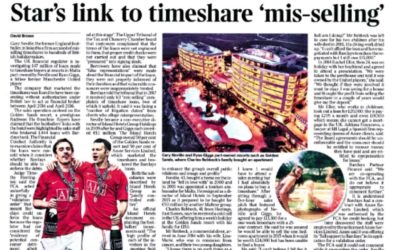 THE TIMES – Star’s link to timeshare ‘mis-selling’